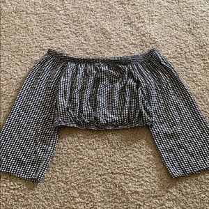 Long sleeve, off shoulder, crop top